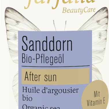Sanddornfruchtfleisch, Bio-Pflegeöl, 30ml, after sun für den Großhandel von farfalla