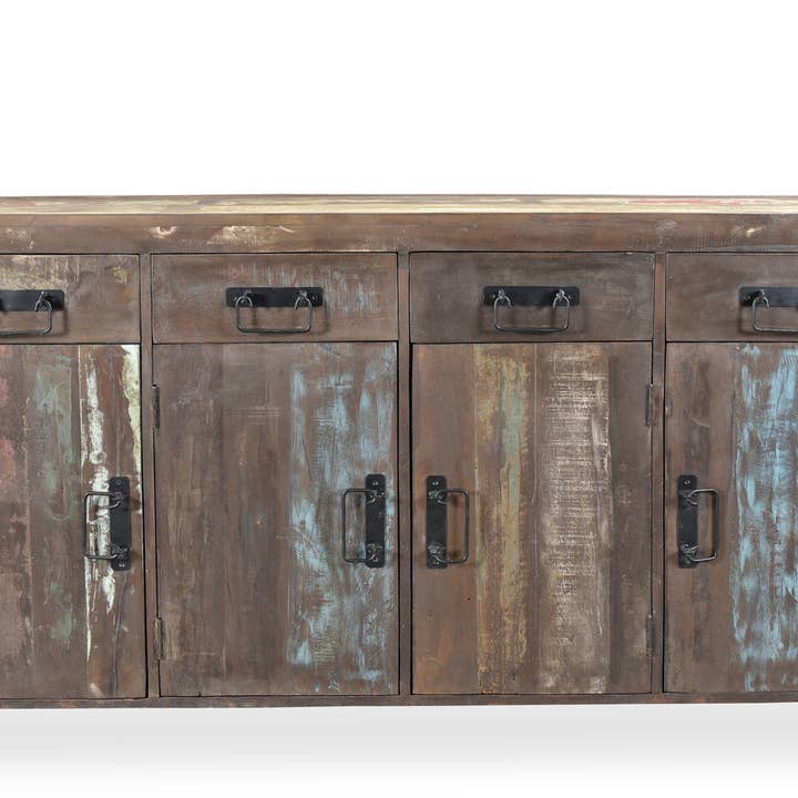 Timbergirl Old Reclaimed Wood 4 Door 4 Drawer Sideboard for wholesale by Timbergirl