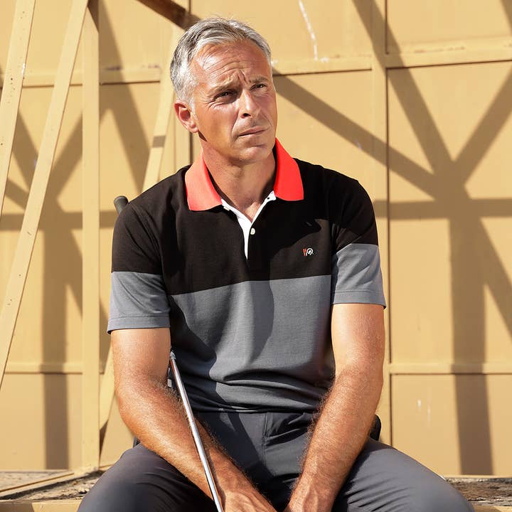 Rebirth U0304 4 H19 Polo cinza com pala antracite por atacado de H19