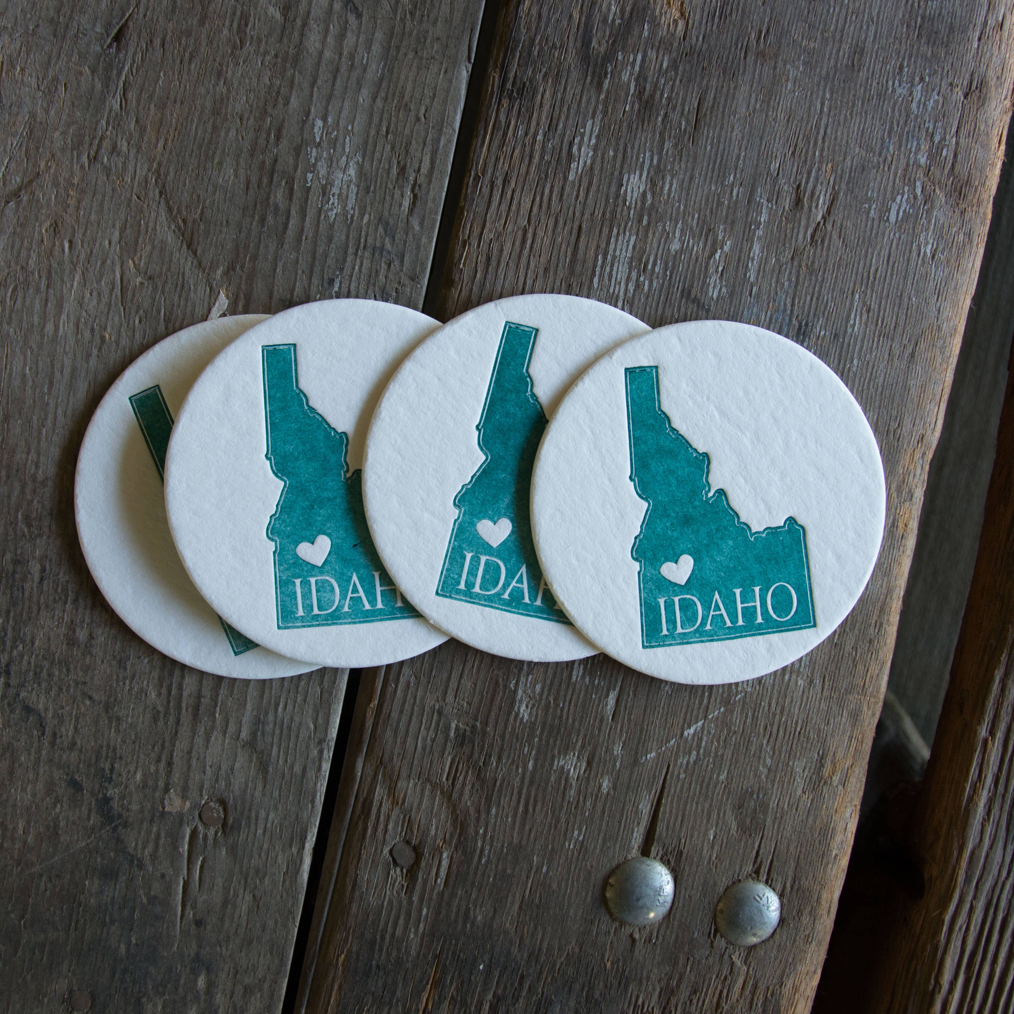 Ladybug Press - Wholesale Coasters - Idaho Heart Coasters3