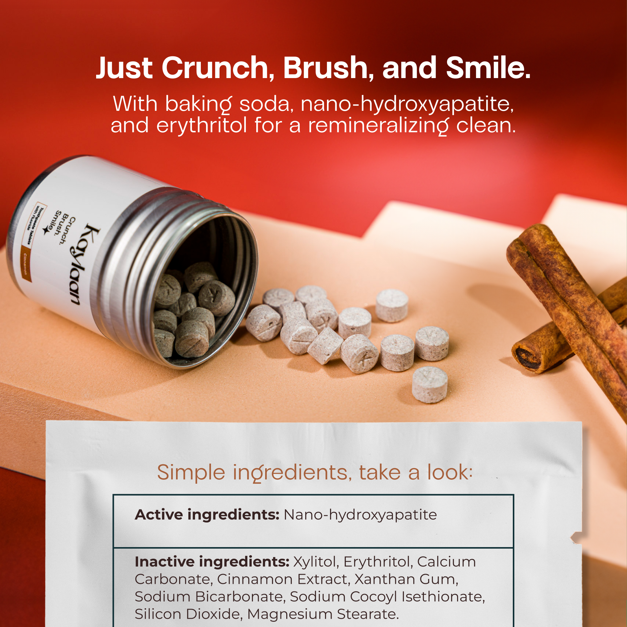 Kaylaan Toothpaste and Mouthwash Tablets - Wholesale Toothpaste - Kaylaan Cinnamon Toothpaste Tablets Refill – Fluoride-Free3