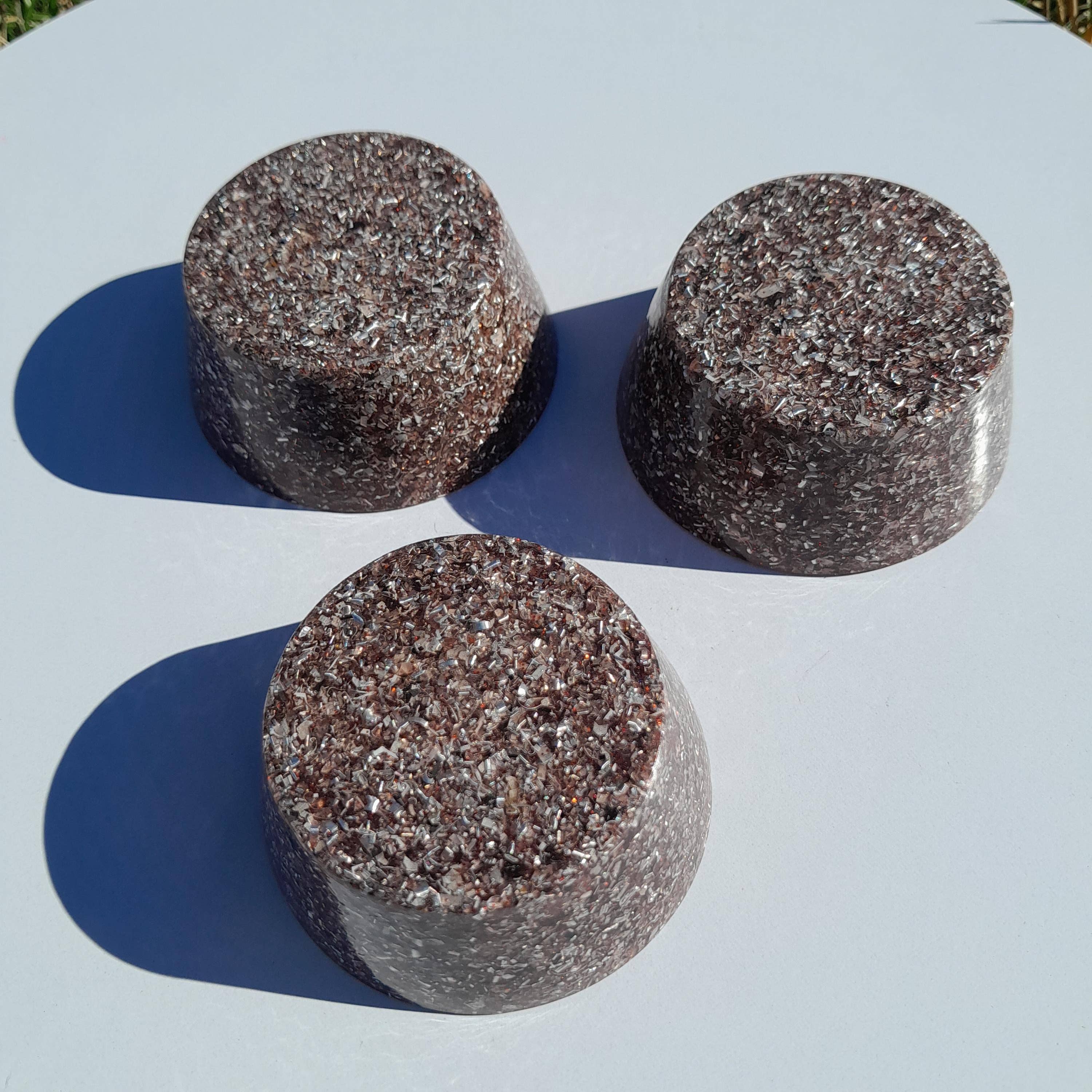 Mundo Orgon - Wholesale Spiritual Stone/Crystal - Orgonitas Tumbatorre Rojas- Savings Packs5