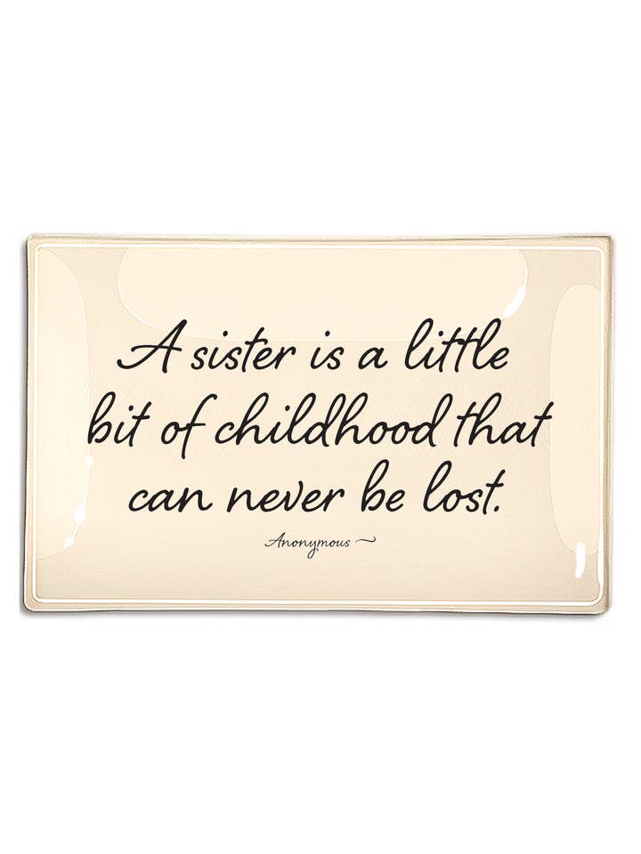 A Sister Is A Little Decoupage Glass Tray for wholesale by Ben's Garden