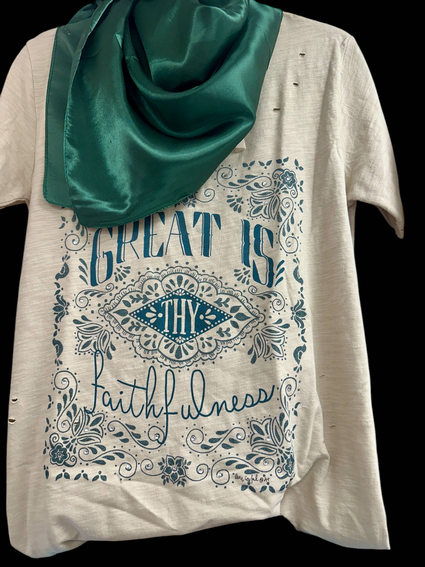 A Rare Bird Shop - Wholesale Screen Printed T-Shirt - Women's - Great is Thy faithfulness Shirt2