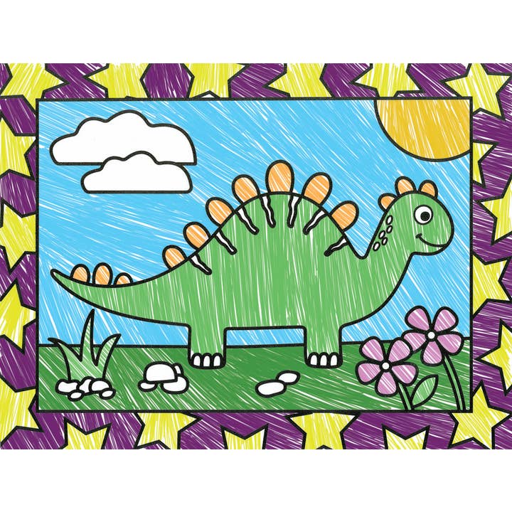 EDC Publishing - Wholesale Coloring Book - Kids & Baby - Stained Glass Coloring: Dinosaurs