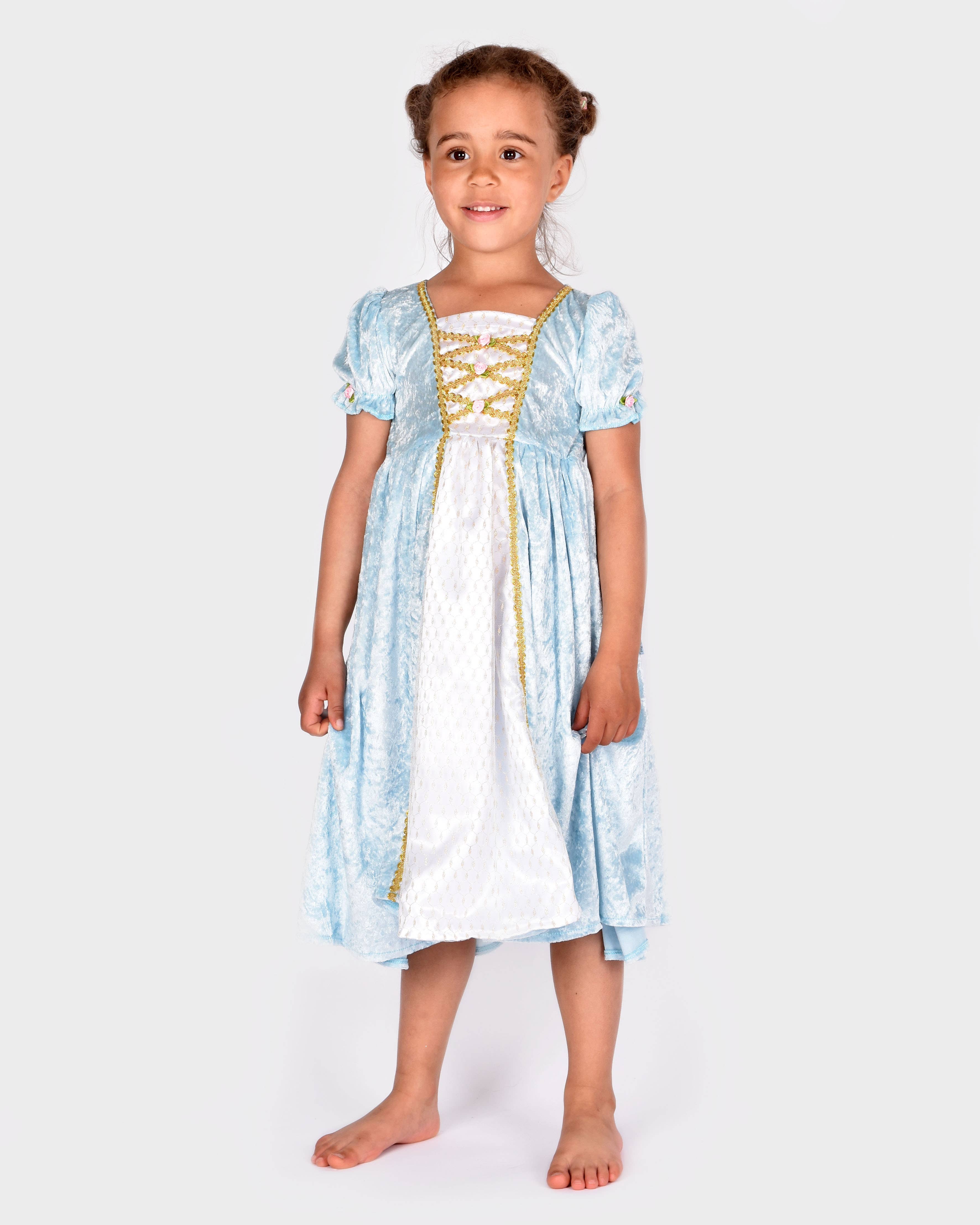 Den Goda Fen – Großhandel Kostüm – Kinder – Princessdress Velvet Hellblau 98-104 Cl 2-4 Jahre4