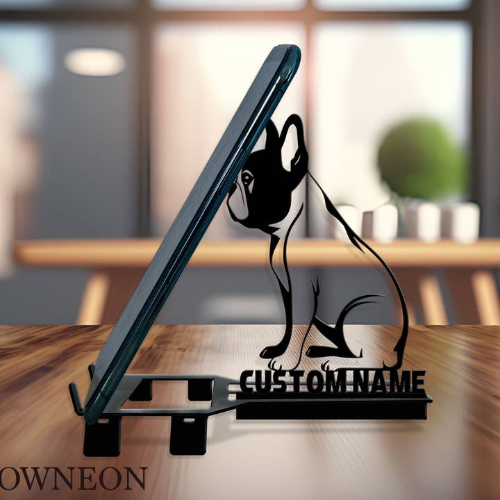 Individuelle Handyhalterung Französische Bulldogge Metall, Handyhalter Dekor für den Großhandel von Glow Neon