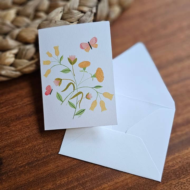 Tulip Design Company - Wholesale Everyday Greeting Card - Butterfly Breakfast Mini Card1