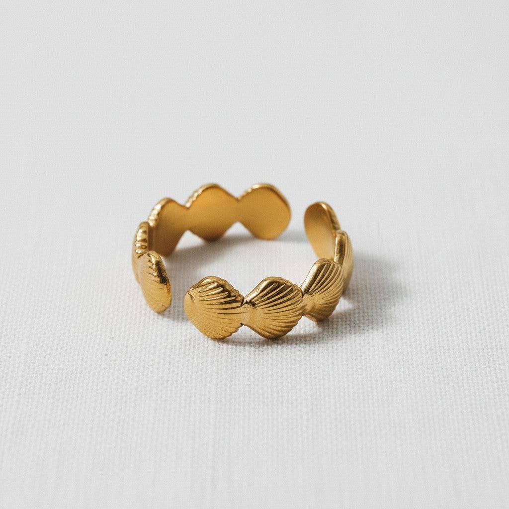 paperln - Wholesale Band/Stacked Ring - Sleek Gold Plated Geometric Open Ring1