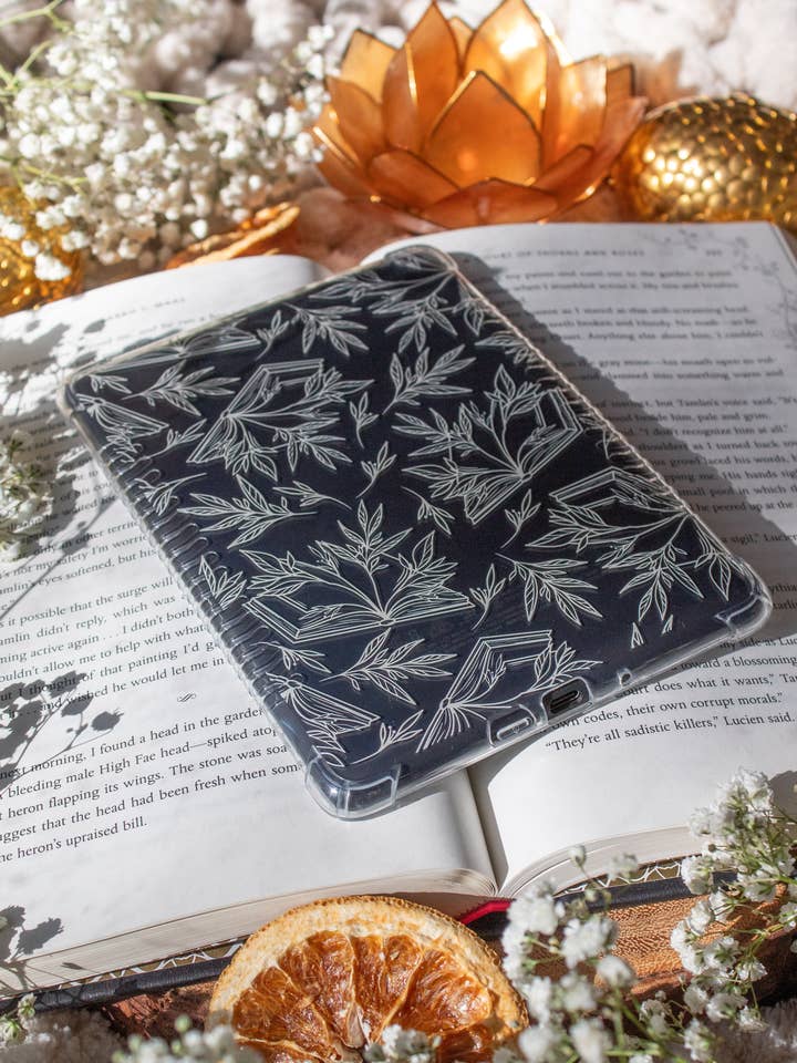 Soft Clear Kindle Case | Porcelain Books for wholesale by Meaggie Moos