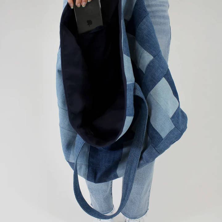 Porter Blue Apparel - Wholesale Tote Bag - Women's - PATCHWORK TOTE3