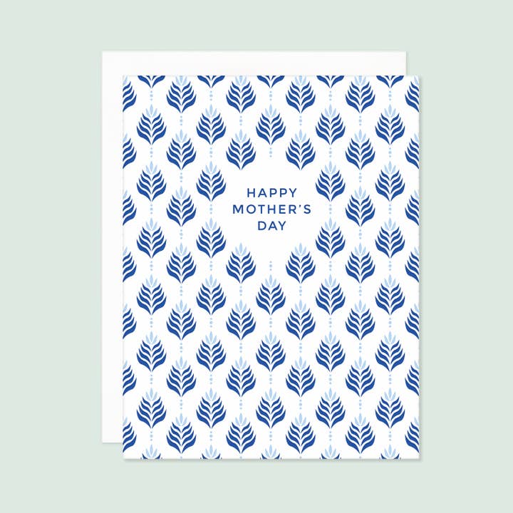 Carte florale bleue — Bonne fête des mères pour la vente par Missive