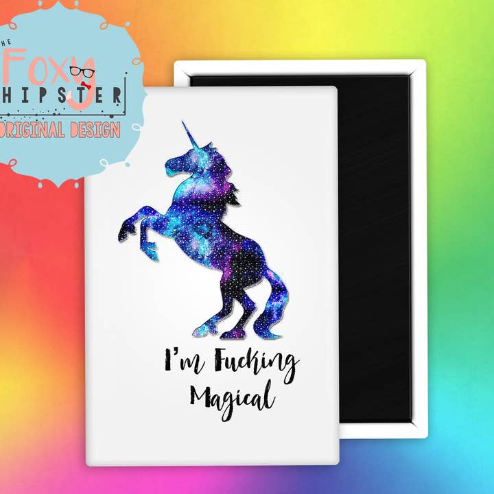 Ik ben verdomme Magical Unicorn koelkastmagneet voor wholesale door The Foxy Hipster