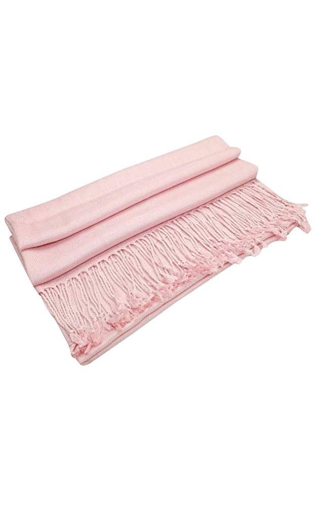 Jasper Trading LLC – wholesale Scarf – Women's – C32 - One Piece Lt Pink Color Fashion Pashmina Shawl Scarf1
