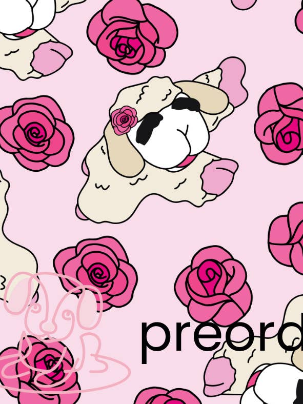 Rosen-Lamm-Hundebandana, wendbarer Druckknopfkragen für den Großhandel von StellaLoo