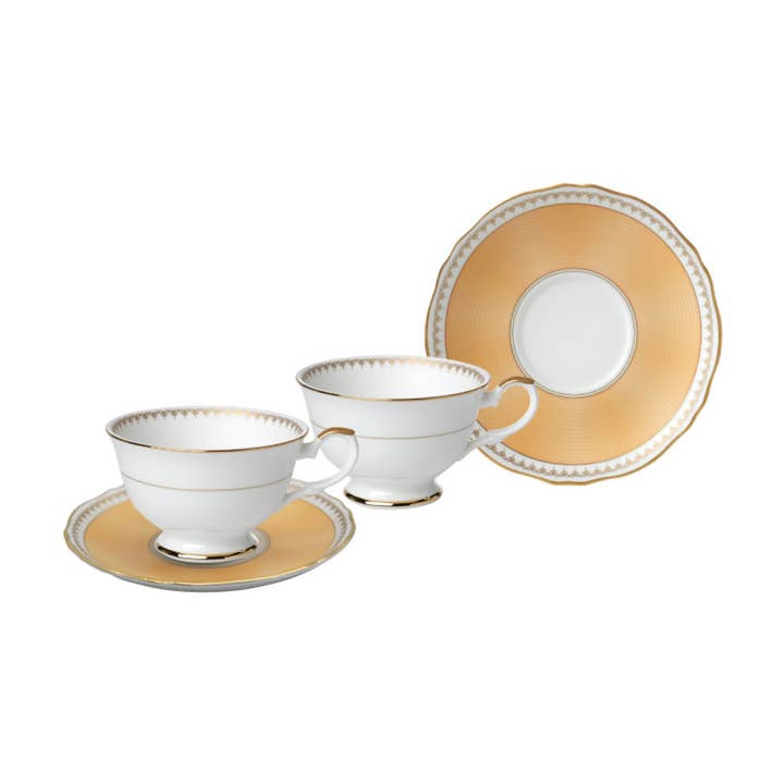 Royal Sweet Orange 4-delige koffie/thee set, serveren voor 2 voor wholesale door Korea Table