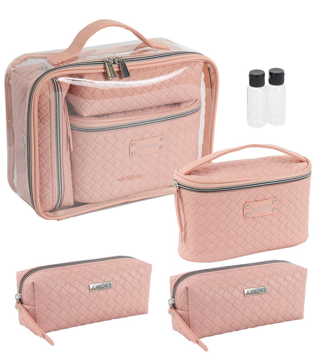 Magid - Wholesale Makeup/Cosmetic Bag - Joan & David Woven 4 Piece Clear Cosmetic Bag Set5
