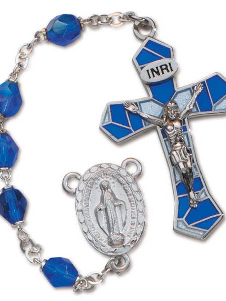 Bor Rosary-Enam-Blå - RC203 for engroshandel hos H.J. SHERMAN COMPANY, INC.