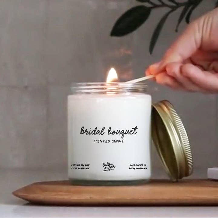 Lulu Sugar - Wholesale Jar/Filled Candle - Bridal Bouquet Candle - Boxed Candle1