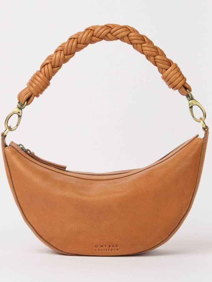 Leo Poignée Torsadée - Cuir Grainé Doux Chêne Sauvage pour la vente par O My Bag