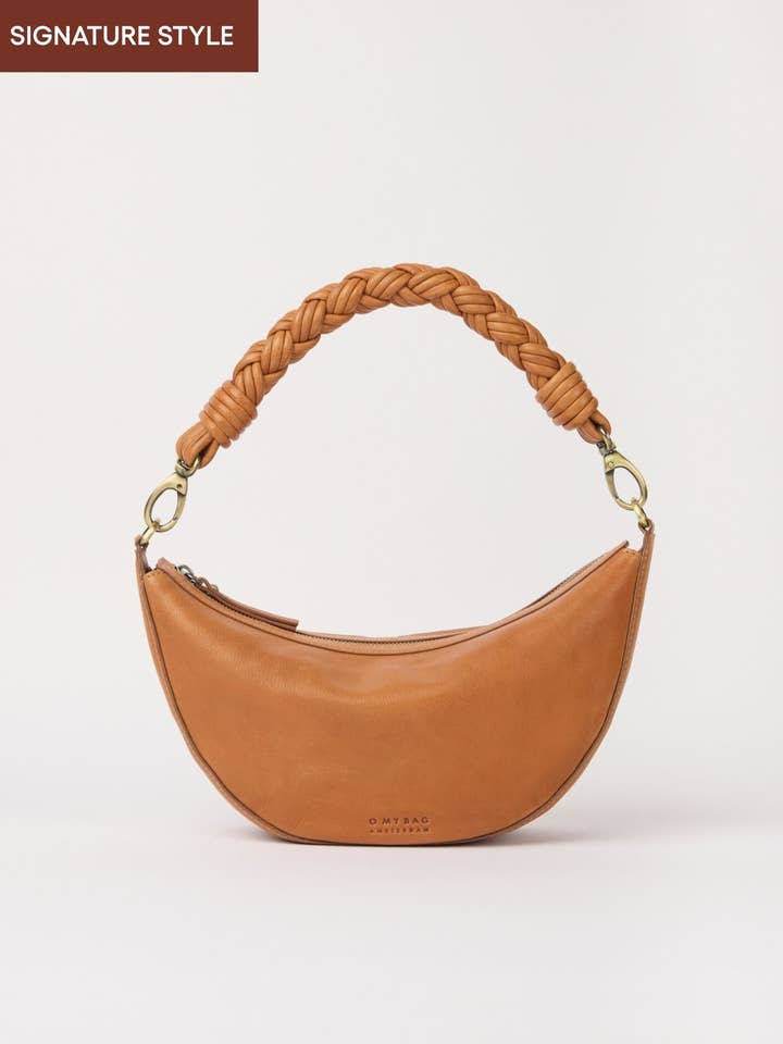 Leo Poignée Torsadée - Cuir Grainé Doux Chêne Sauvage pour la vente par O My Bag