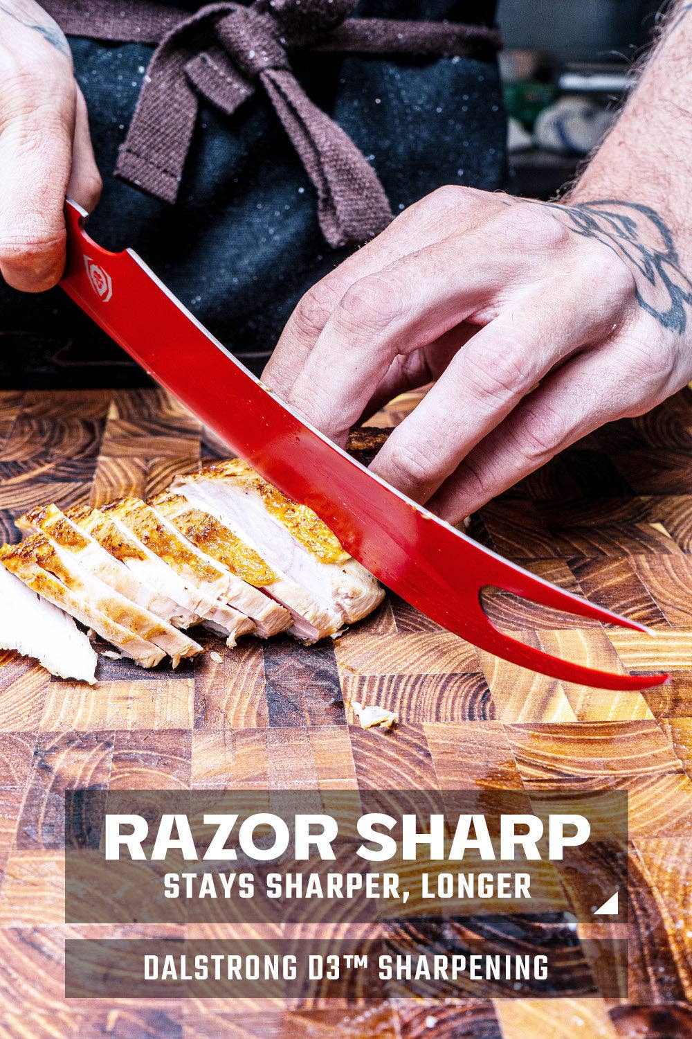 Dalstrong - Wholesale Kitchen/Utility Knife - BBQ Pitmaster & Meat Knife 9" | Shadow Black Series | RED Edition | Dalstrong ©1