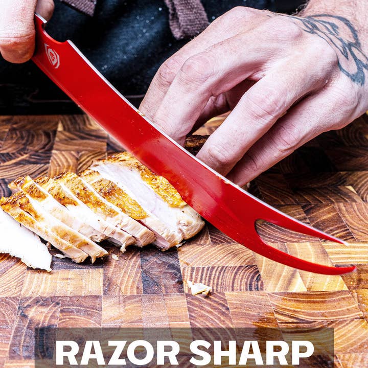 Dalstrong - Wholesale Kitchen/Utility Knife - BBQ Pitmaster & Meat Knife 9" | Shadow Black Series | RED Edition | Dalstrong ©1