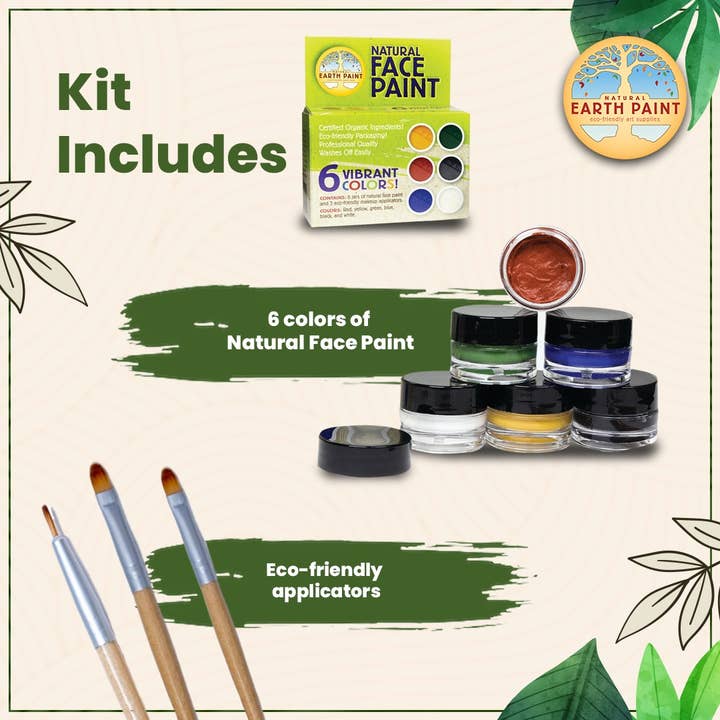 Natural Earth Paint - Wholesale Face Paint/Play Makeup - Kids - Natural Face Paint Kit