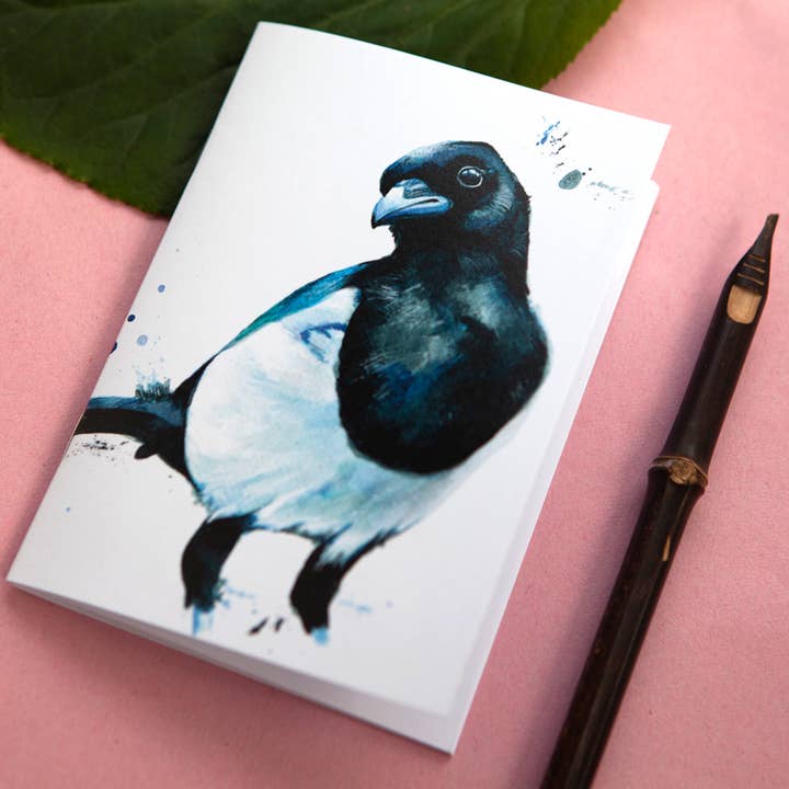 Inky Magpie Eco A6 Notebook for wholesale by Kate Moby