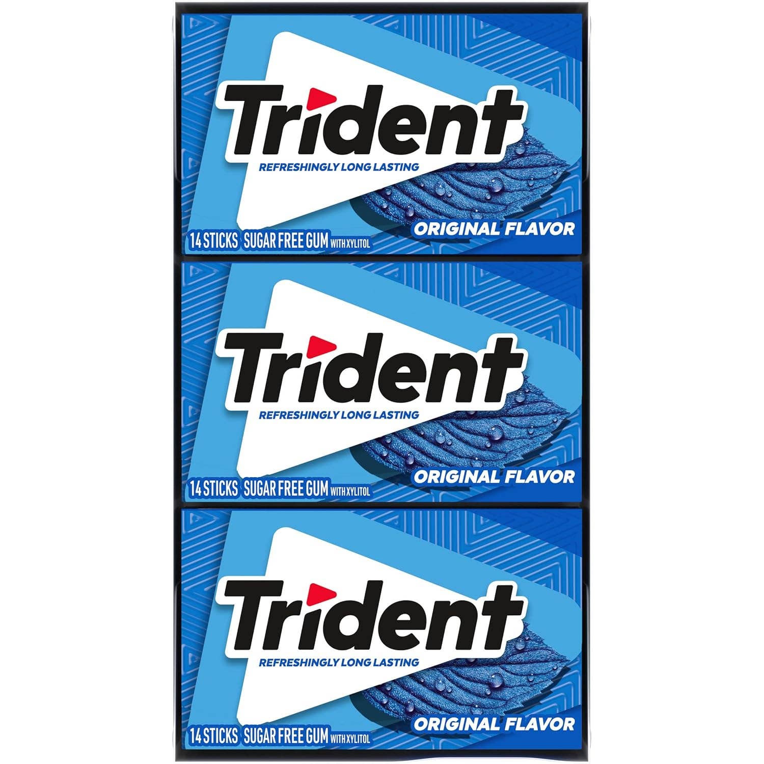 Snacky Candy - Vente Chewing-gums - Trident Saveur Originale 14 pcs 12 paquets1