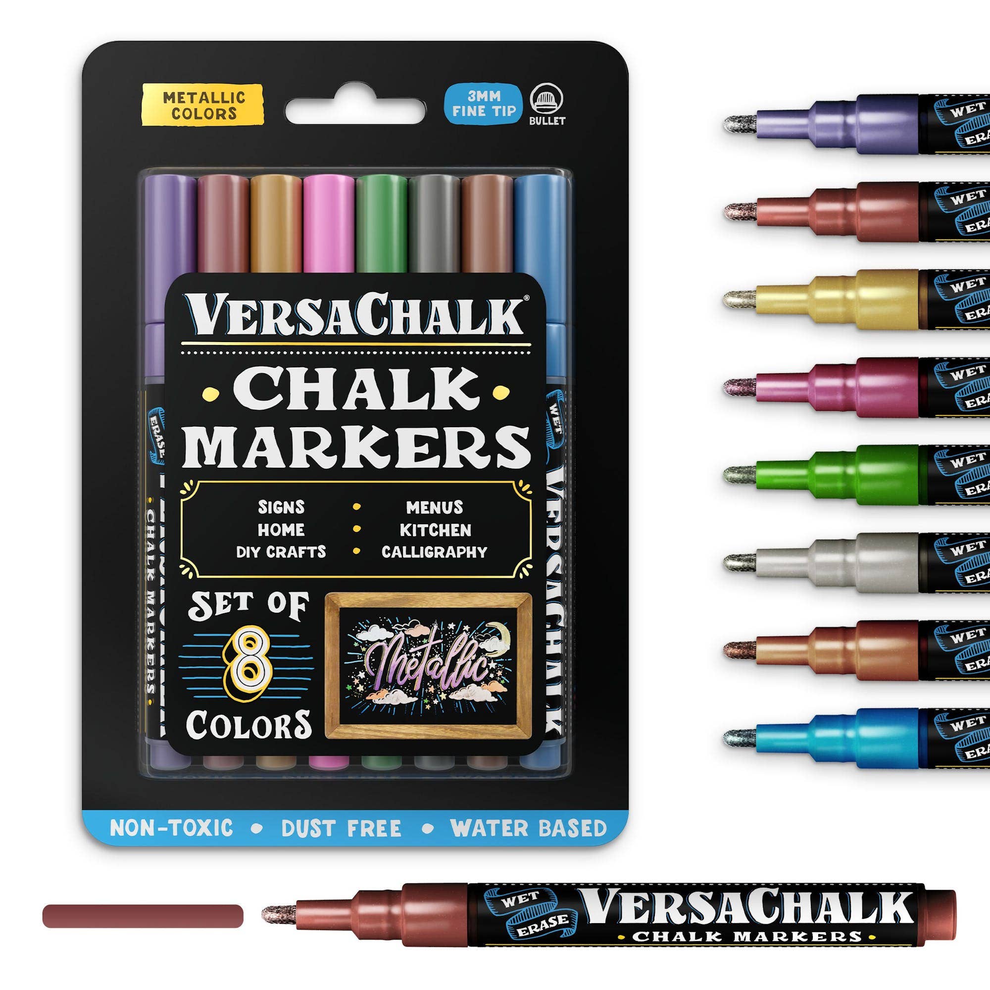 VersaChalk - Wholesale Marker - Metallic Liquid Chalk Markers0