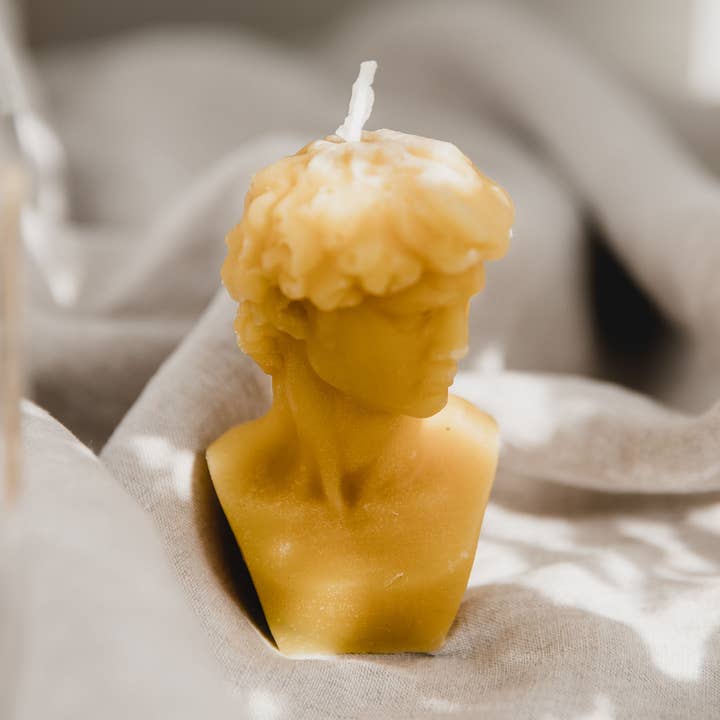 MICHELANGELO'S DAVID // SCENTED BEESWAX CANDLE for wholesale by Coral & Moss