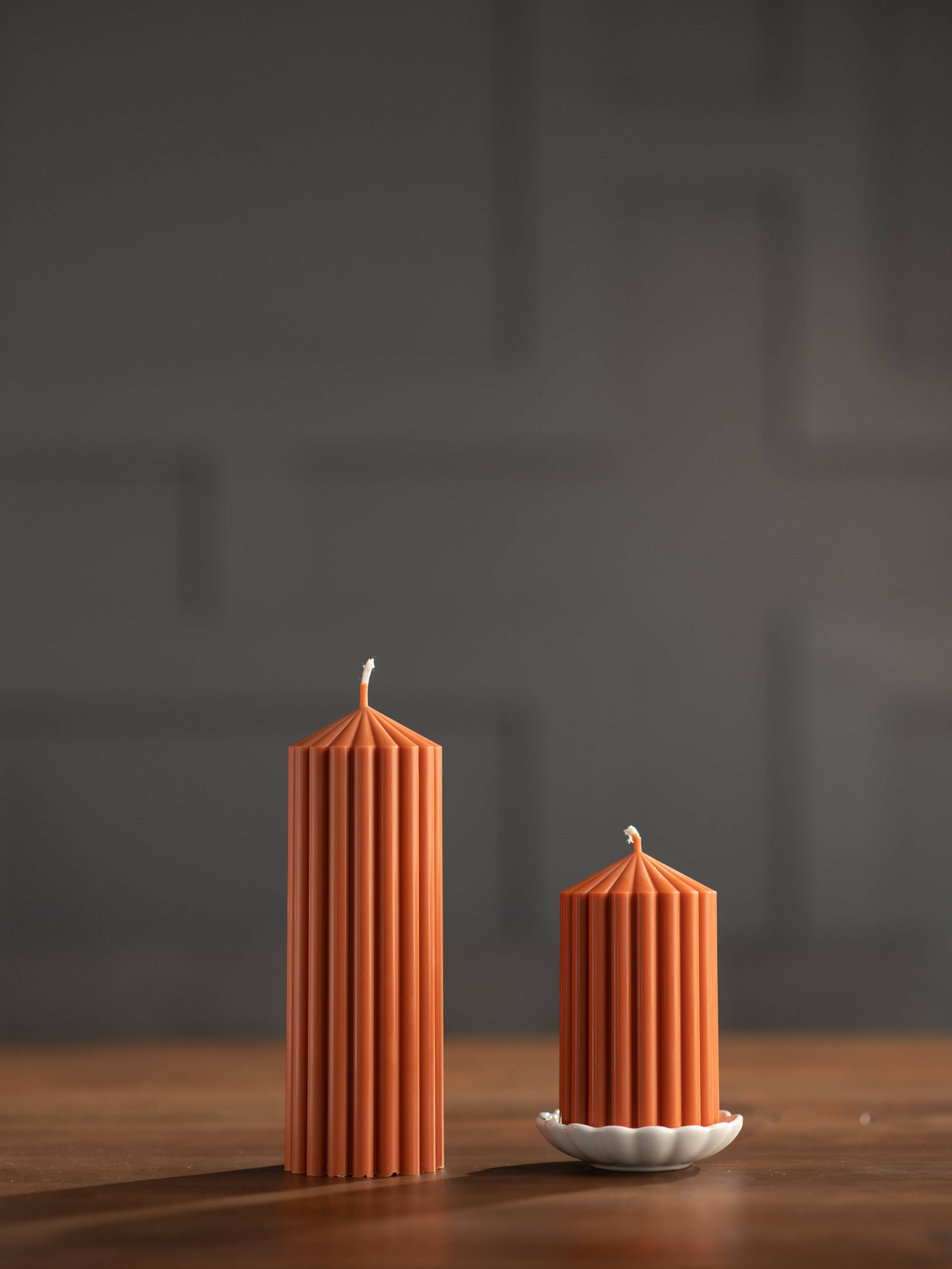 ZOETSTUDIO - Wholesale Pillar Candle - Large Ribbed Pillar Candles | Soy Wax | 110 hrs burn time1