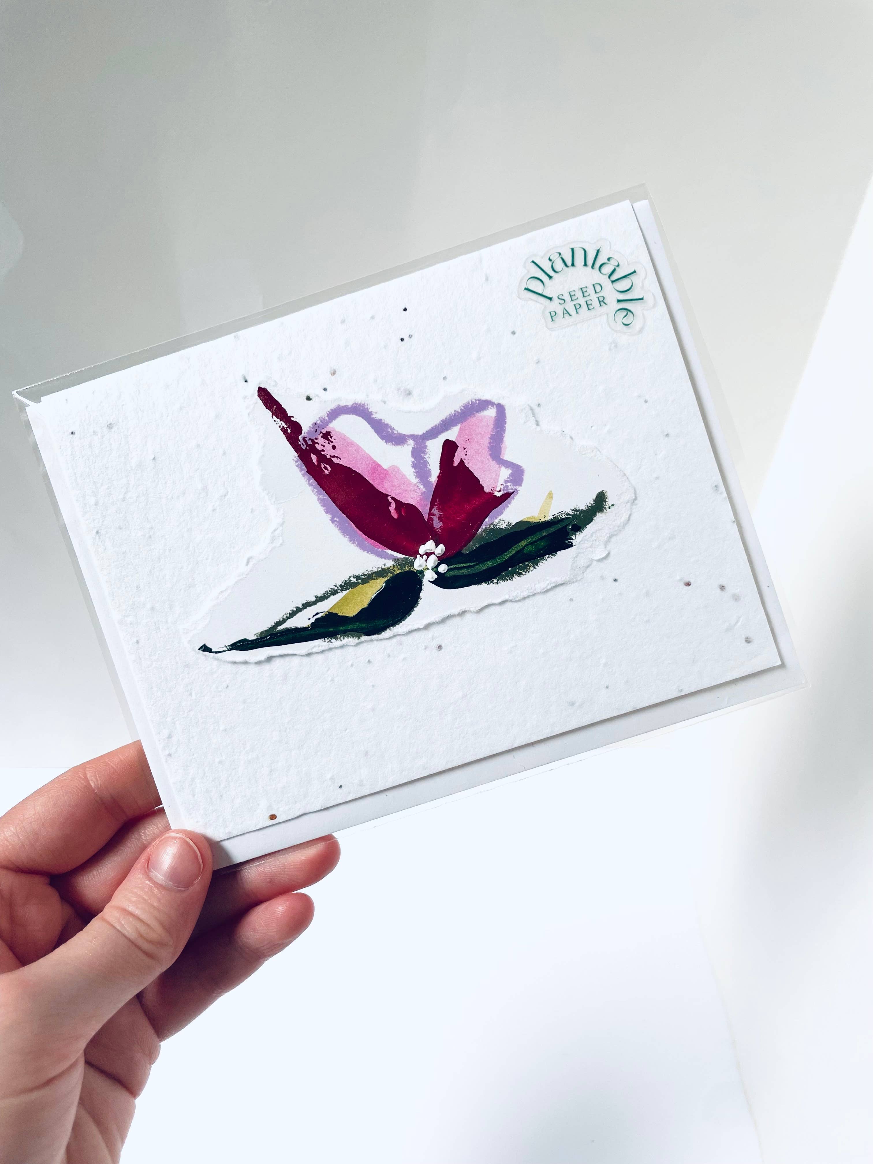 Atelier By Cat - Vendita all'ingrosso Biglietti di auguri generici - Biglietti di carta seminabile dipinti a mano, ecologici piantabili17