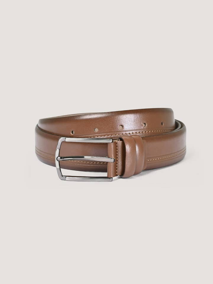 Men’s Genuine Brown Leather Belt for wholesale by Brian Oak Limited