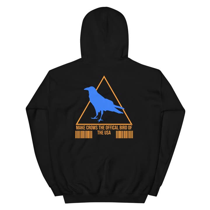 Chandail à capuchon unisexe Make Crows Great Again pour la vente par Howlydog Studios