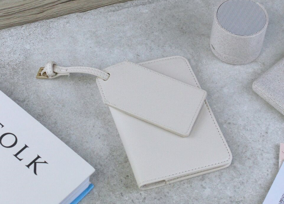 eBuyGB Craft Blanks - Wholesale Passport Case - Unisex - PU Leather Passport Holder & Luggage Tag Holiday Travel Set2