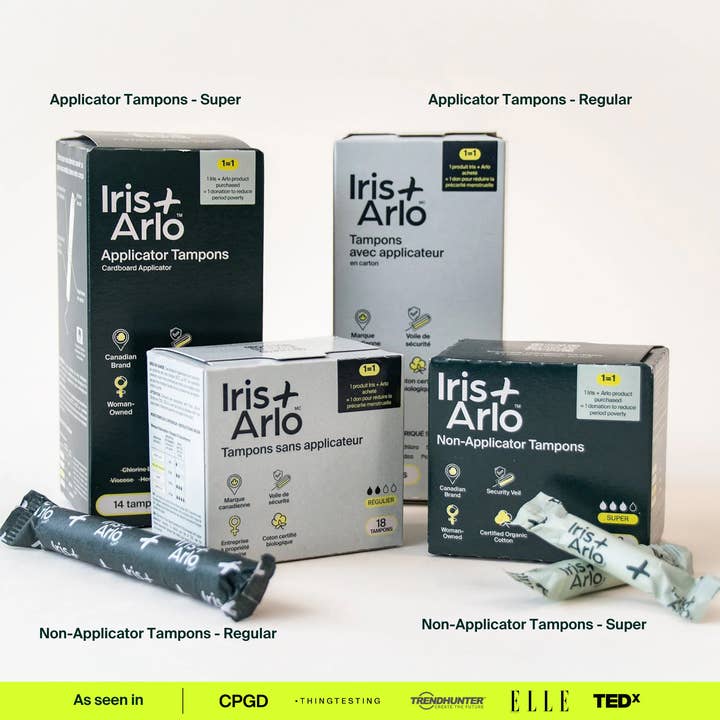 Iris + Arlo - Wholesale Tampon - 100% Organic Cotton Non-Applicator Tampons Regural (18)9