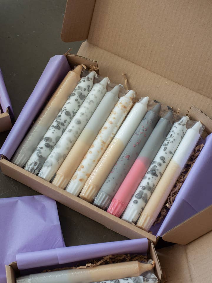 Taper candles box - hygge mix for wholesale by Nordtrice