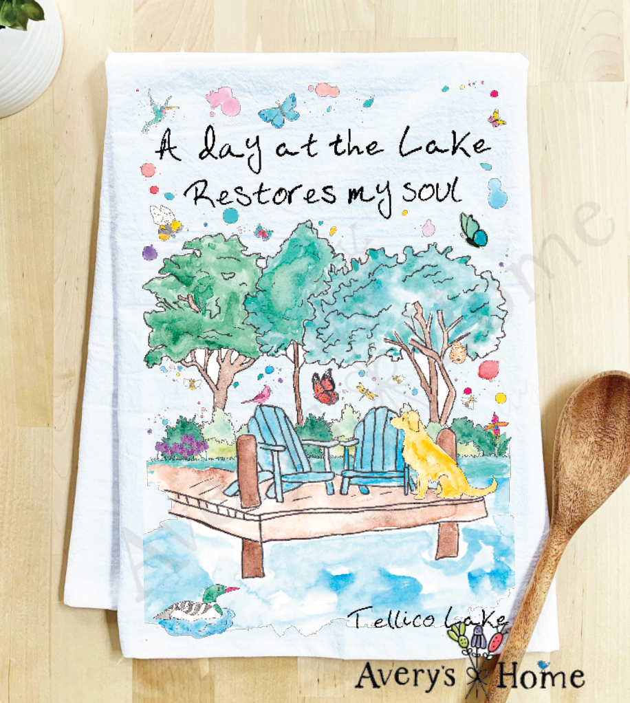 Avery's Home - Wholesale Tea Towel - A Day at the Lake or River Customizable Tea Towel61