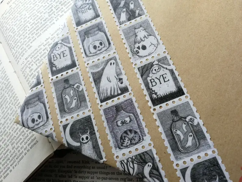 Jon Turner Illustration – wholesale Washi tape – Spooky Stamps Art Washi Tape2