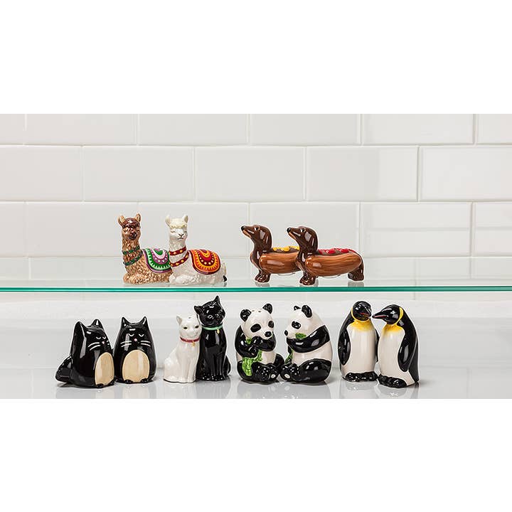 Abbott - Wholesale Salt & Pepper Shaker Set - Black Simple Cat Salt & Pepper-2.5"-17182