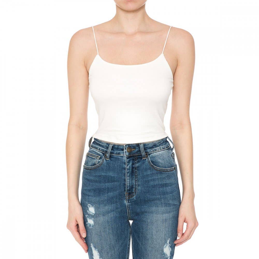 Paperdoll - Wholesale Camisole - Women's - SKINNY CAMI STRAP CROP TOP5