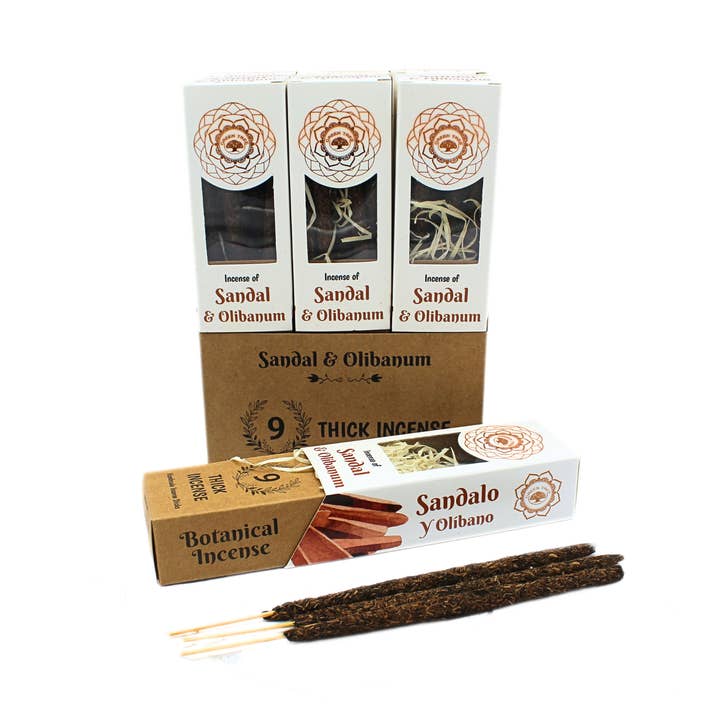 Green Tree Sandal & Olibanum Botanical Thick Incense Sticks for wholesale by Green Tree