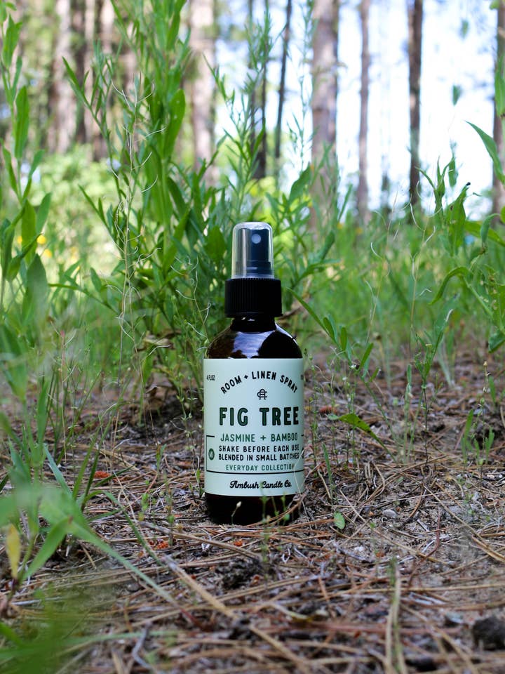 Fig Tree | Jasmine + Bamboo 4oz Room + Linen Spray for wholesale by Ambush Candle Co.