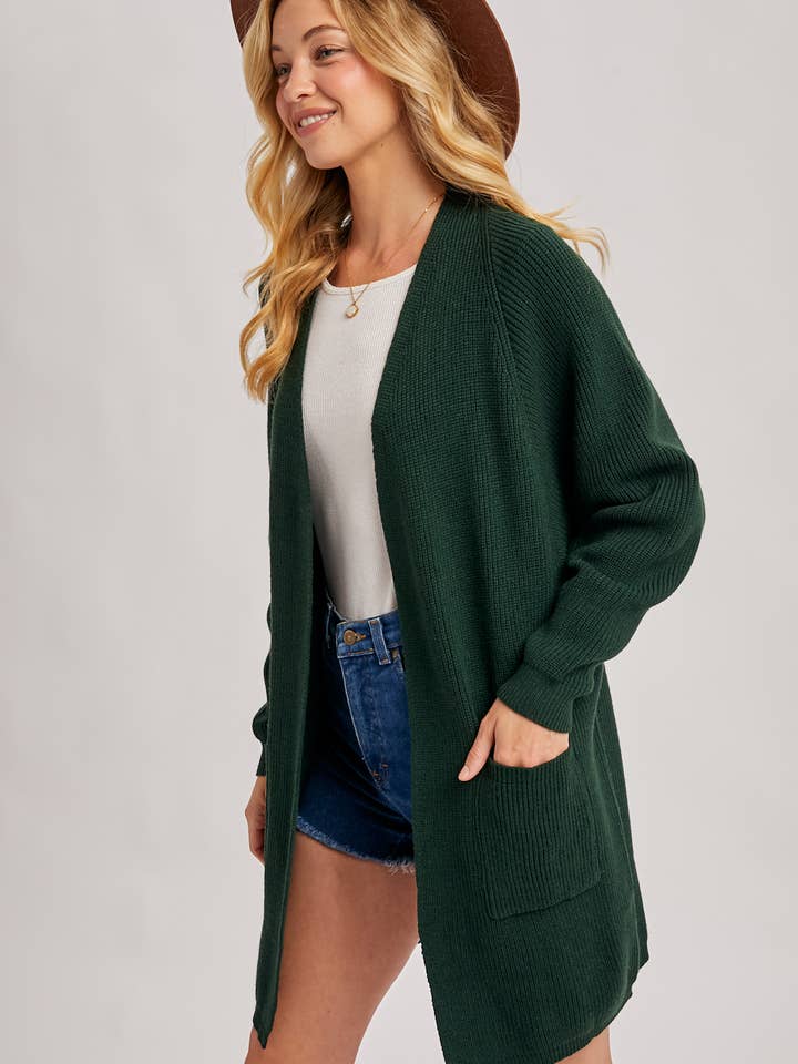 Bluivy - Wholesale Cardigan - Women's - OPEN FRONT BATWING SLEEVE CARDIGAN14