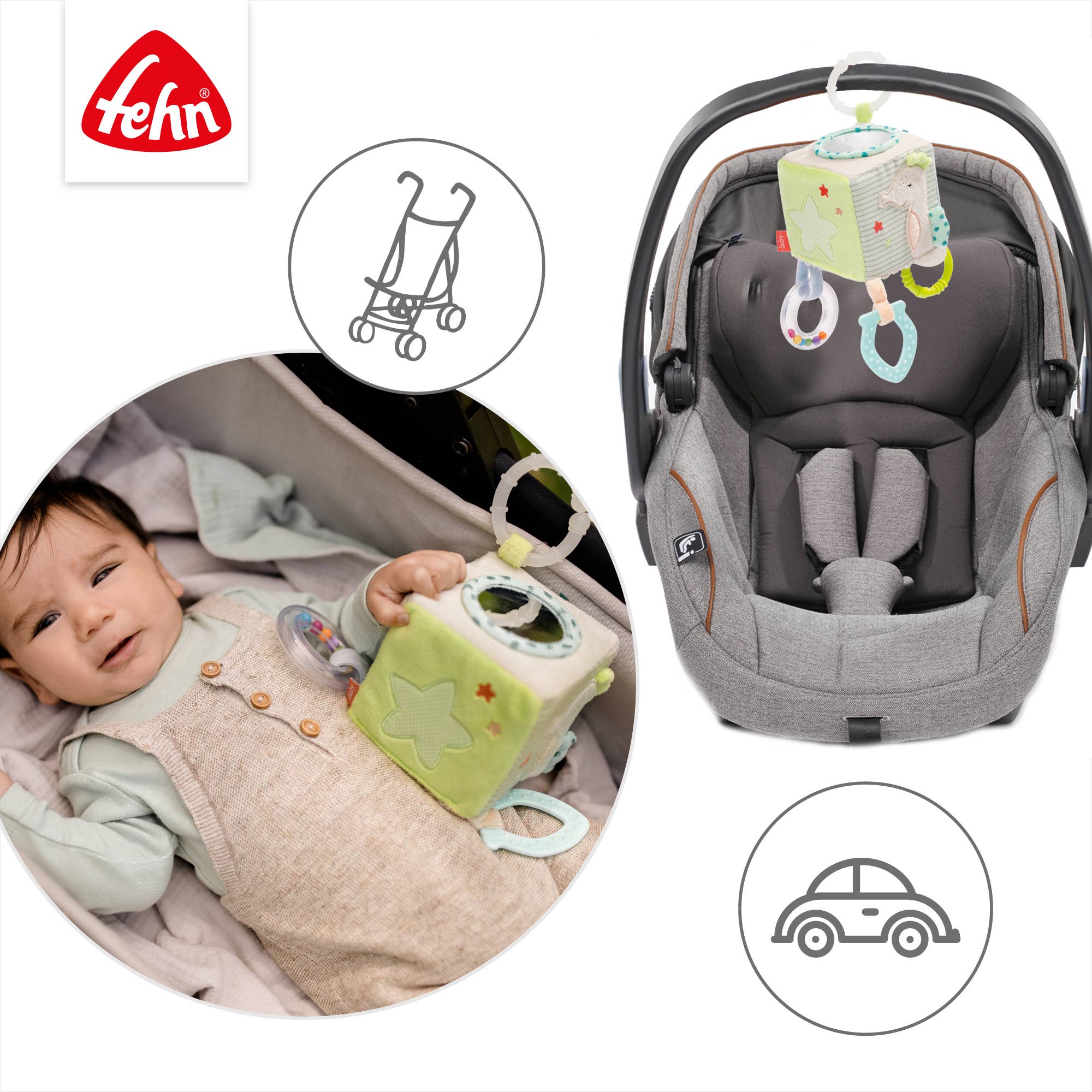 Fehn - Venta al por mayor Sonajero - Bebés - Sea Kids Activity Cube, juguete para habilidades motoras3