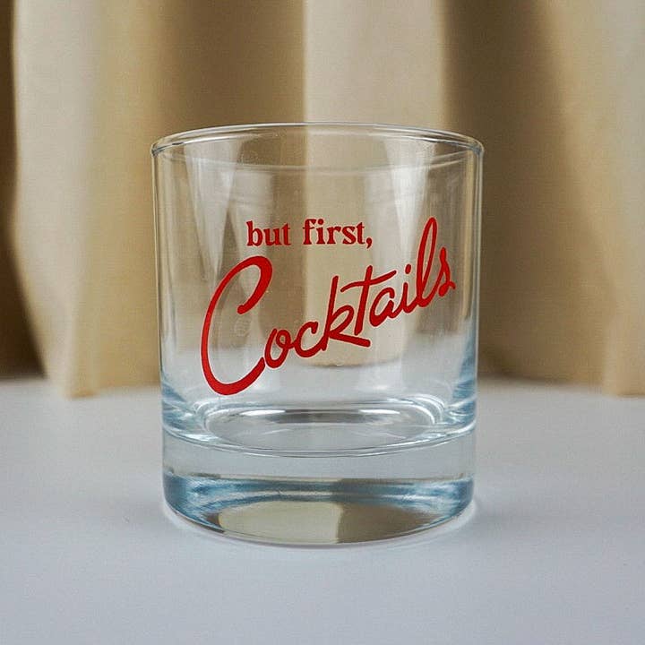 artxnikki - Wholesale Cocktail/Liquor Glass - "but first, cocktails" Cocktail Glass