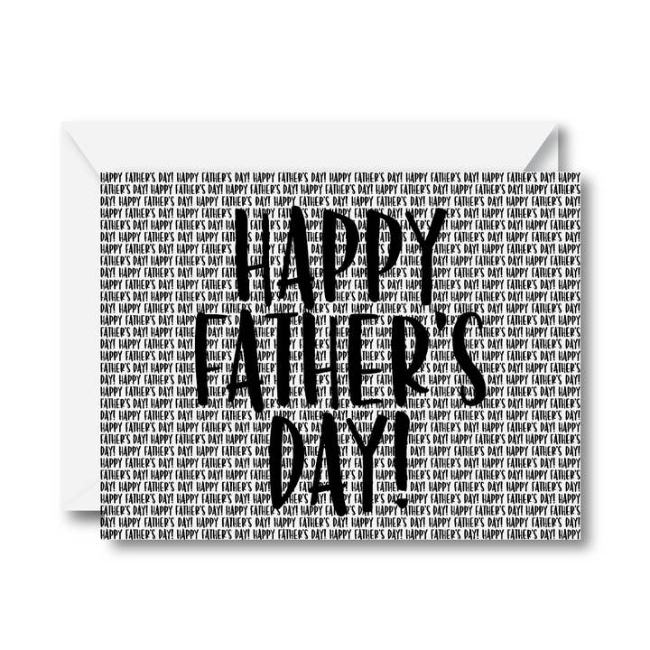Greeting Card "happy father's day" repeat for wholesale by Carly Allred Studio