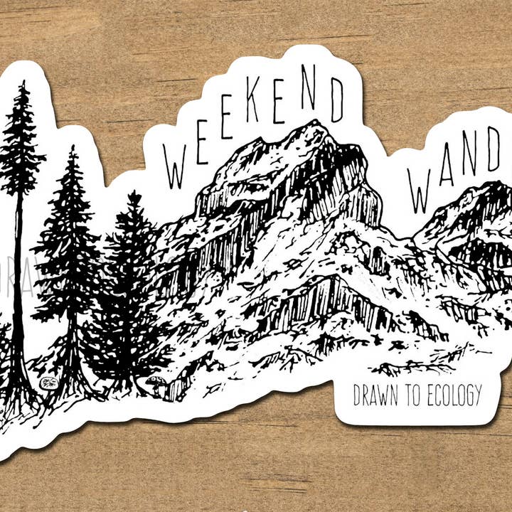 Drawn to Ecology - Wholesale Sticker - Weekend Wanderer Sticker2